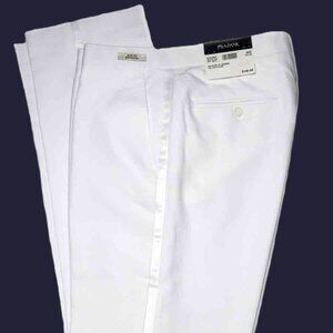 NEW Jos A Bank White Tuxedo Pants Flat Front Men's Slim Fit Size 32 X 32